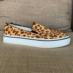 SEED heritage Calf hair animal print cheetah slip on sneakers SIZE 38 or US 7.5